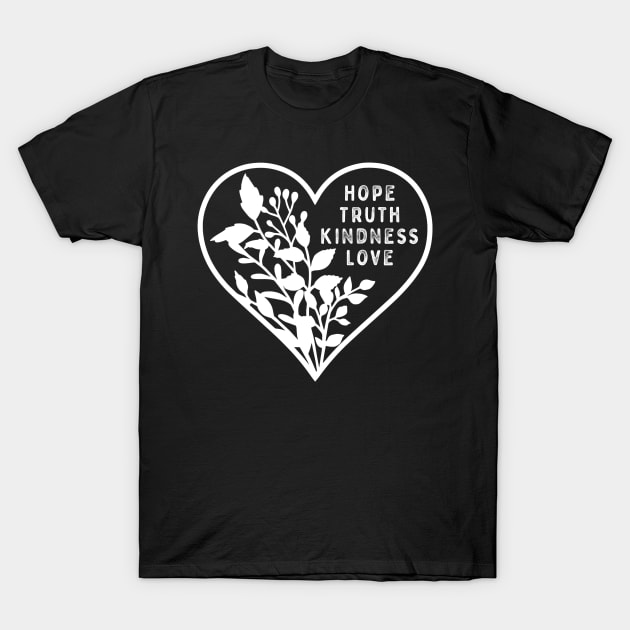 My Full Heart Flowers and Love T-Shirt by aaallsmiles